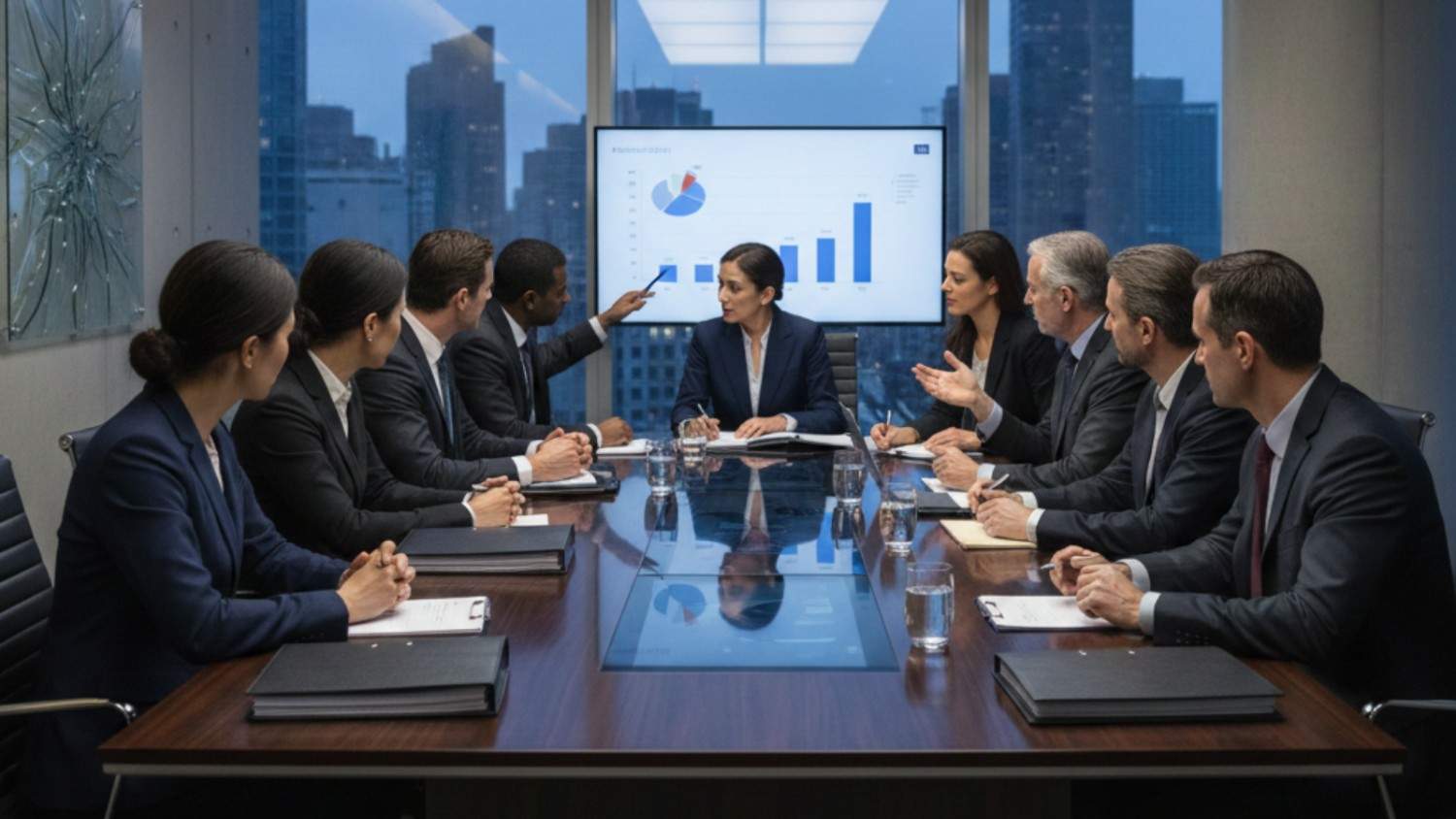 Group of company executives in a meeting