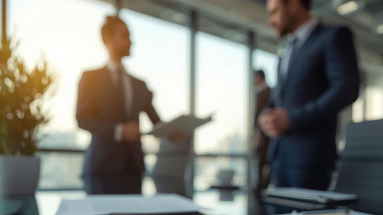 Image depicting tension between two business partners after acquisition